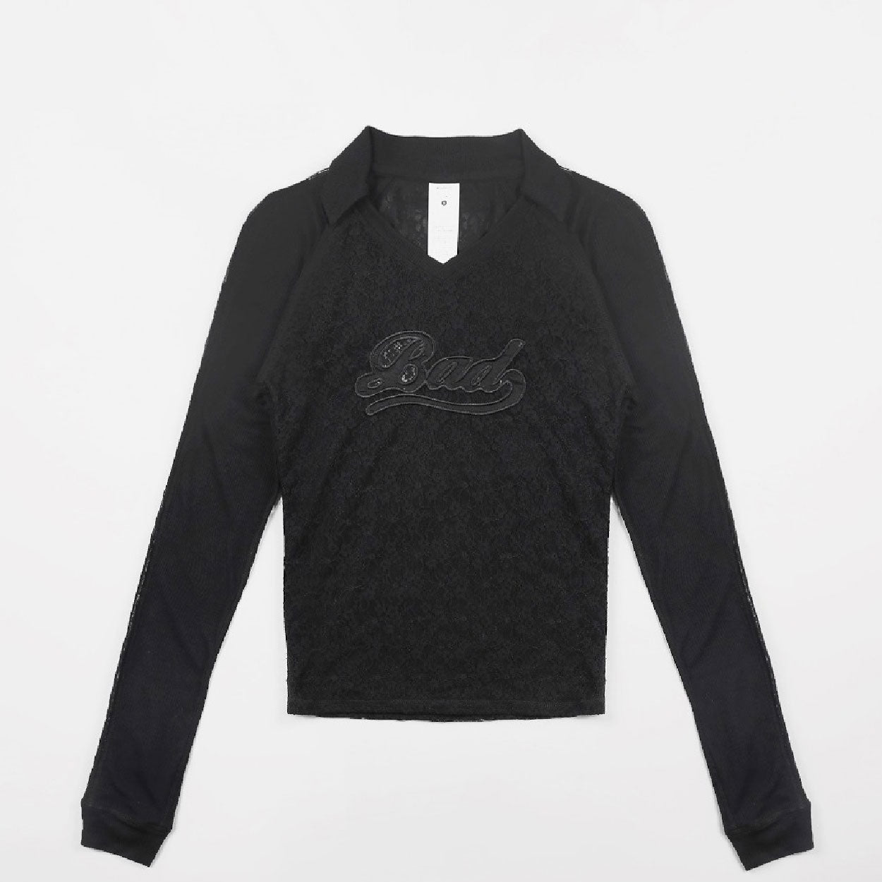 Badblood Selena Lace Polo Top Black