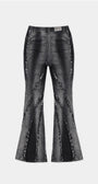 Badblood Twist Frayed Denim Pants Black