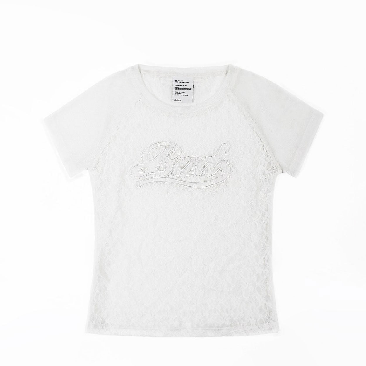 Badblood Selena Lace Contrast T-Shirt White