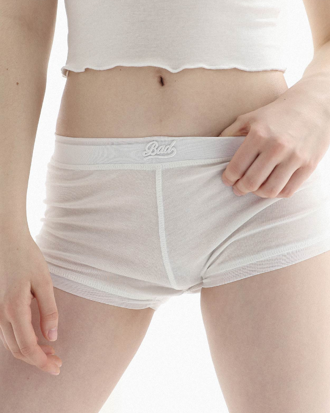 Badblood Second Skin Boy Shorts Cream