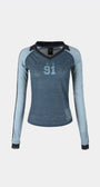 Badblood Nadja Jersey Top Powder Blue