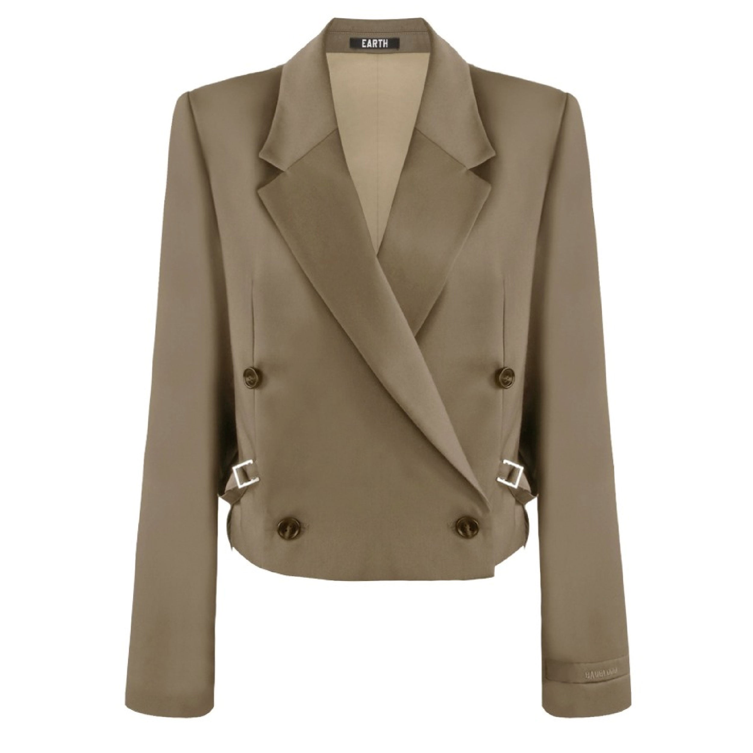 Badblood The Crop Blazer Darktan