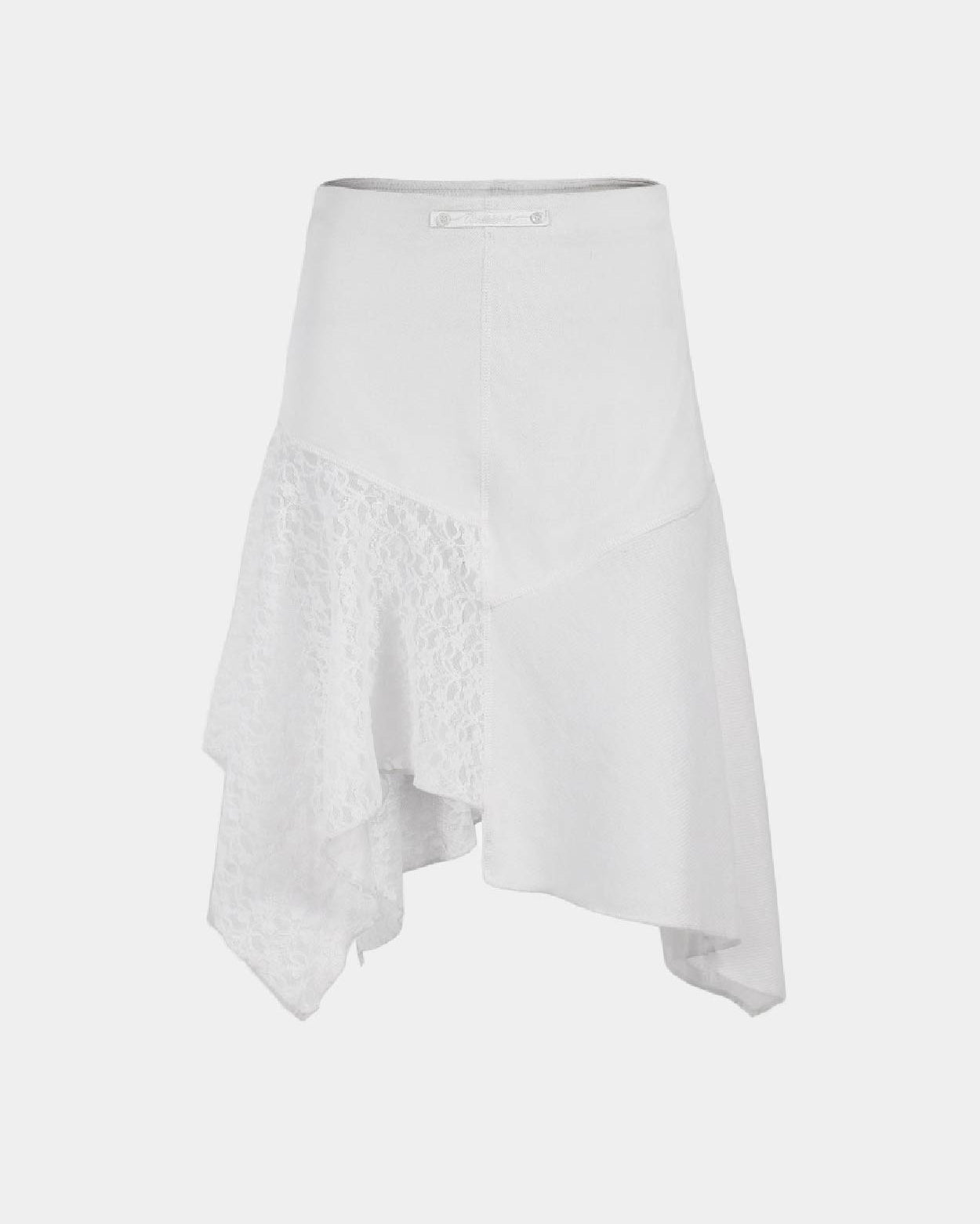 Badblood Second Skin Asymmetric Skirt Cream