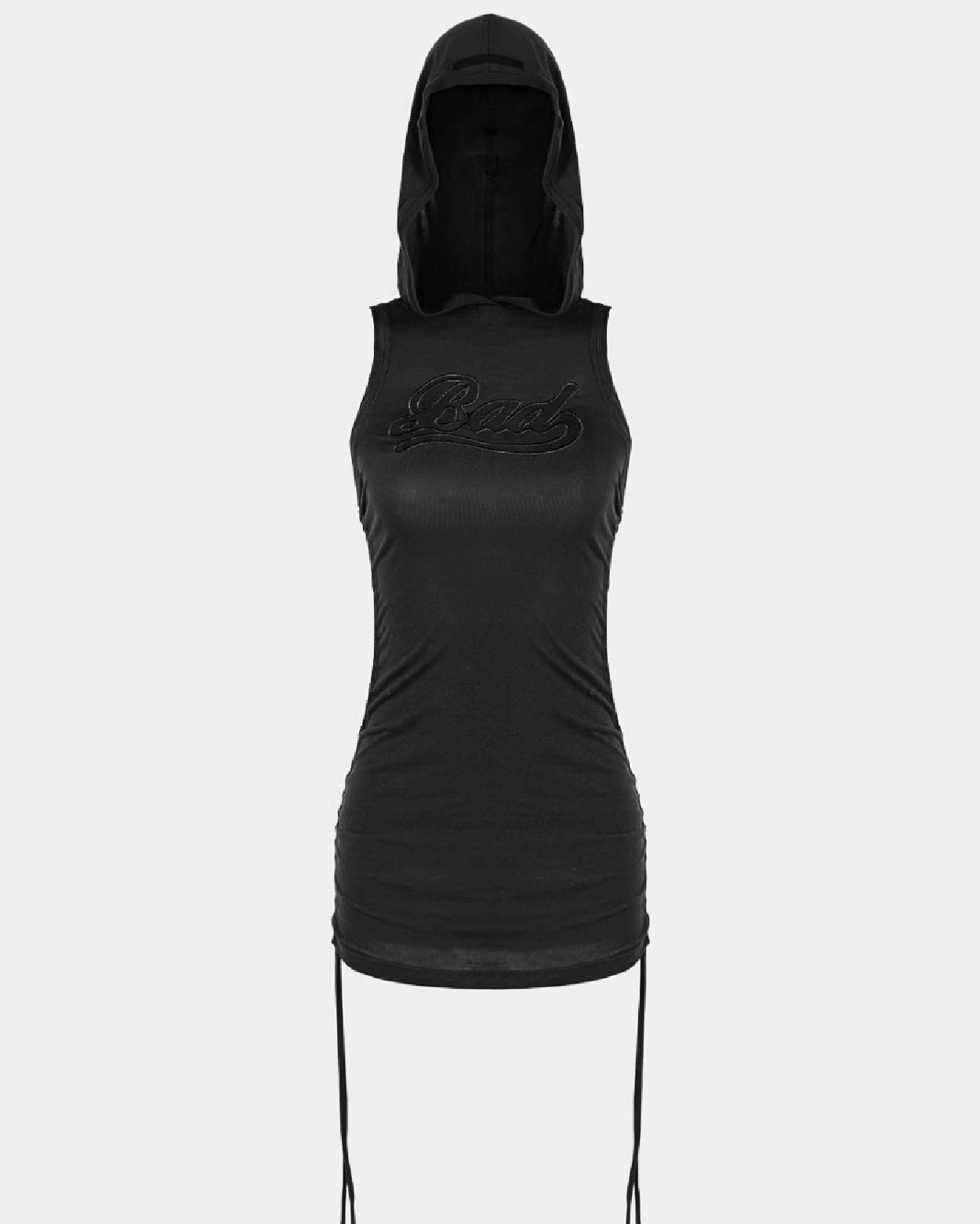 Badblood Second Skin Hooded Mini Dress Black