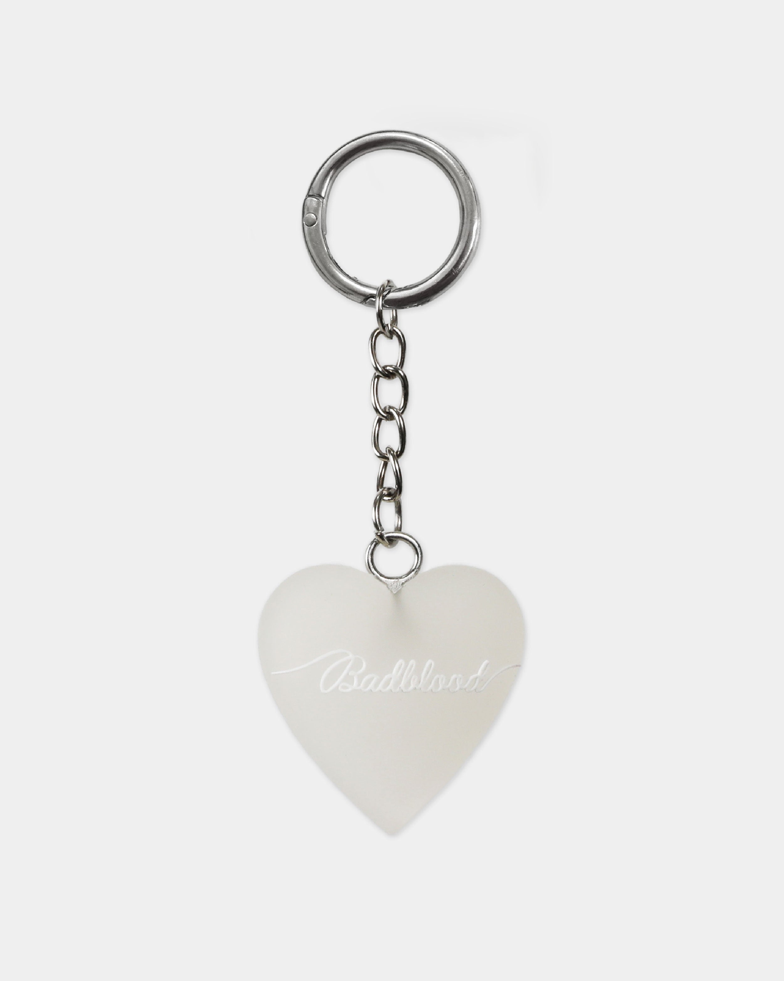 Badblood Bad Heart Keyring Clear