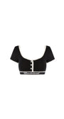 Badblood Athletic Organic Cotton 1/2 T-Bra Black