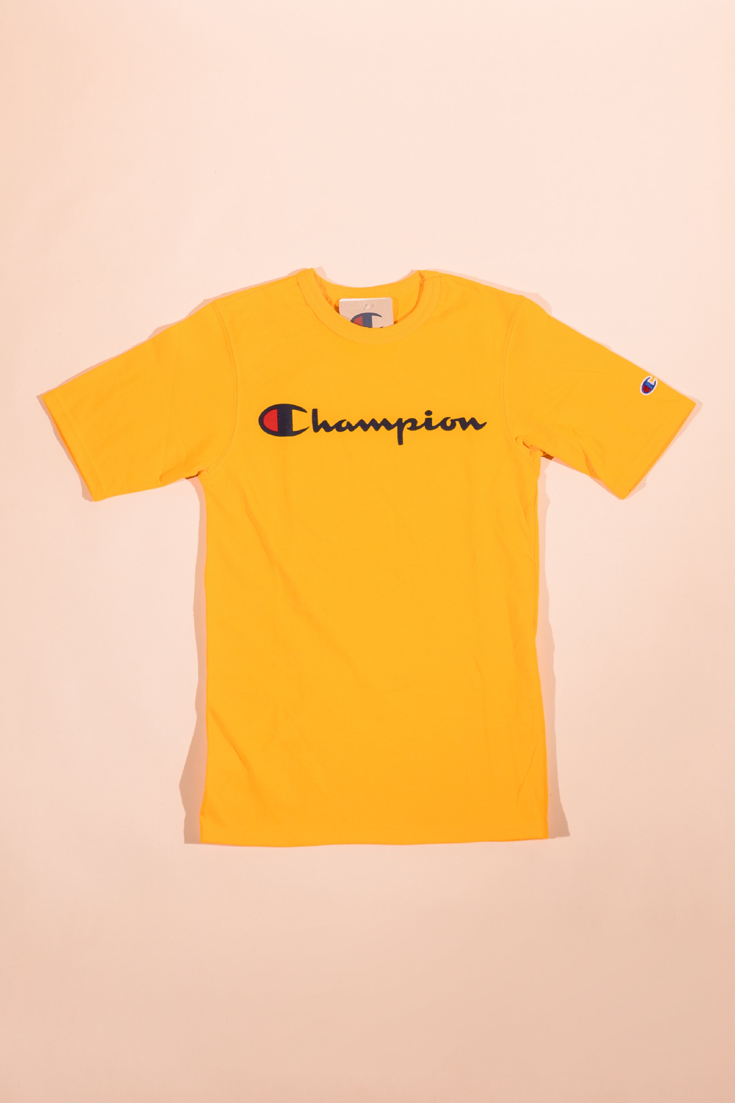 Funktionsfejl at lege frakobling Champion script Logo T-shirt Yellow – BBGSHOPHK