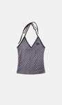 Badblood Splash Dot Halter Tank - Grey