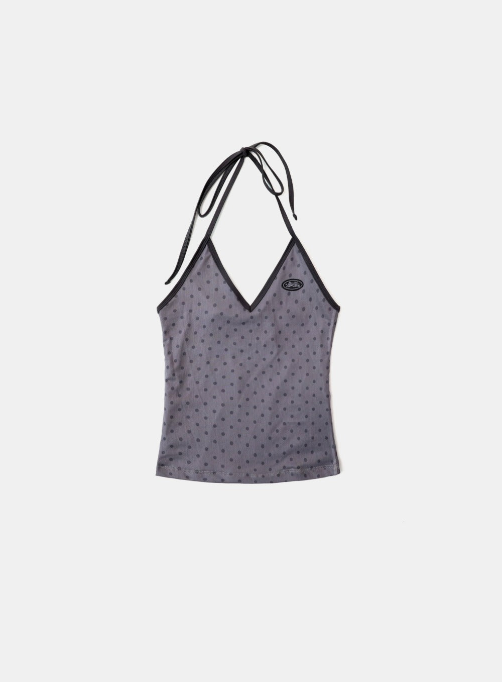 Badblood Splash Dot Halter Tank - Grey