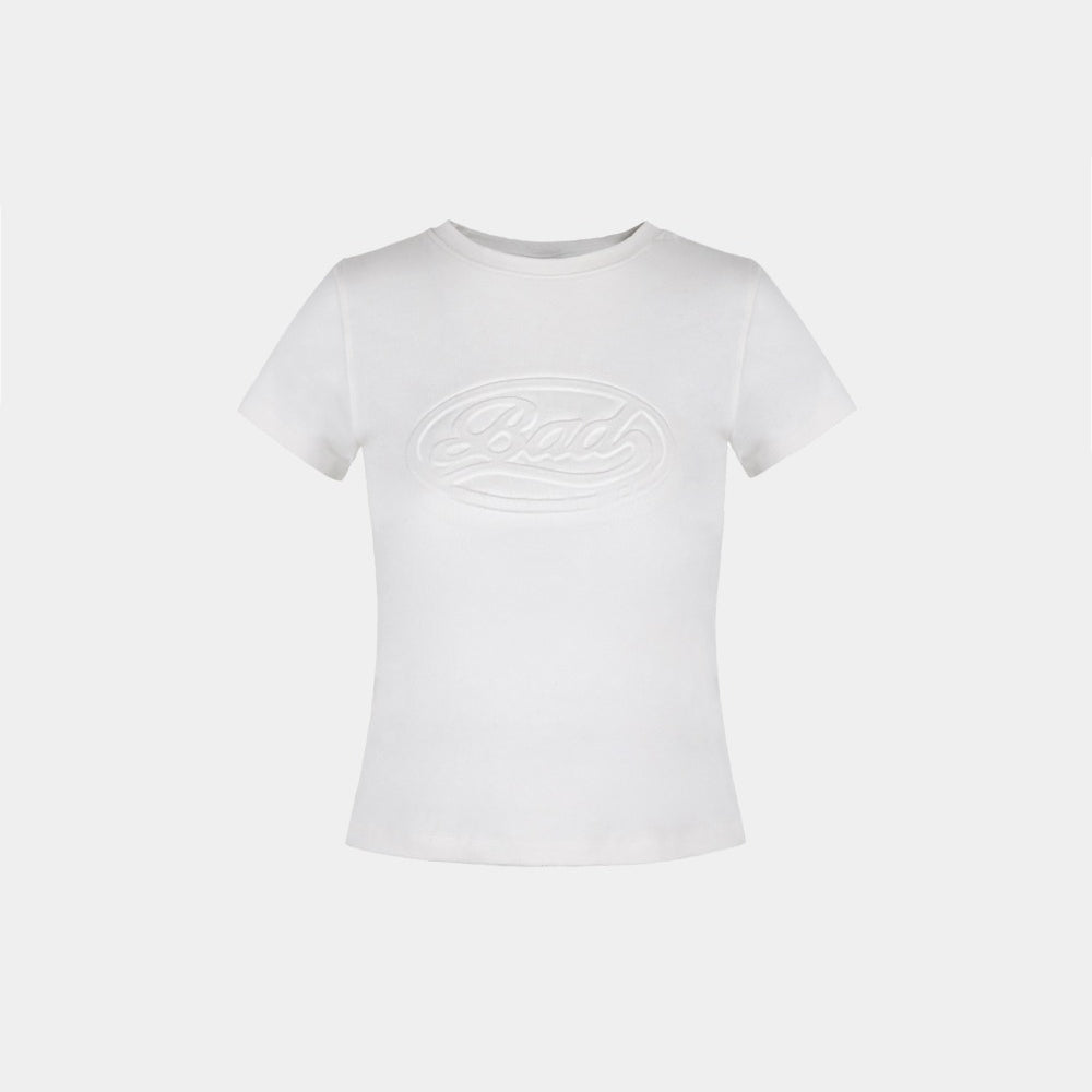 Badblood Oval Logo T-Shirt Cream