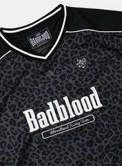 Badblood FON V-Neck Jersey Short Sleeve - Black Leopard
