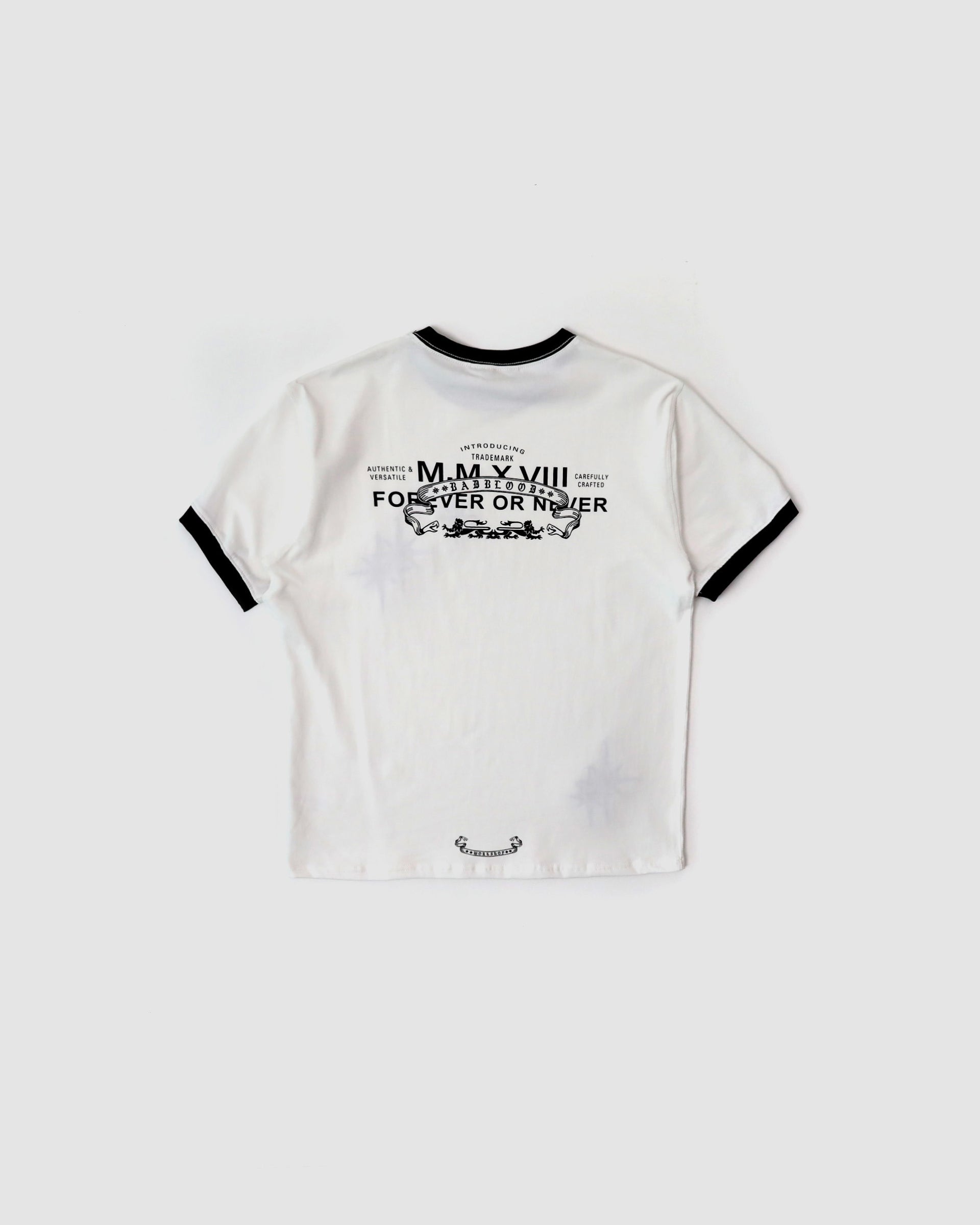 Badblood Cosmo Multi Patch Ringer T-Shirt - White