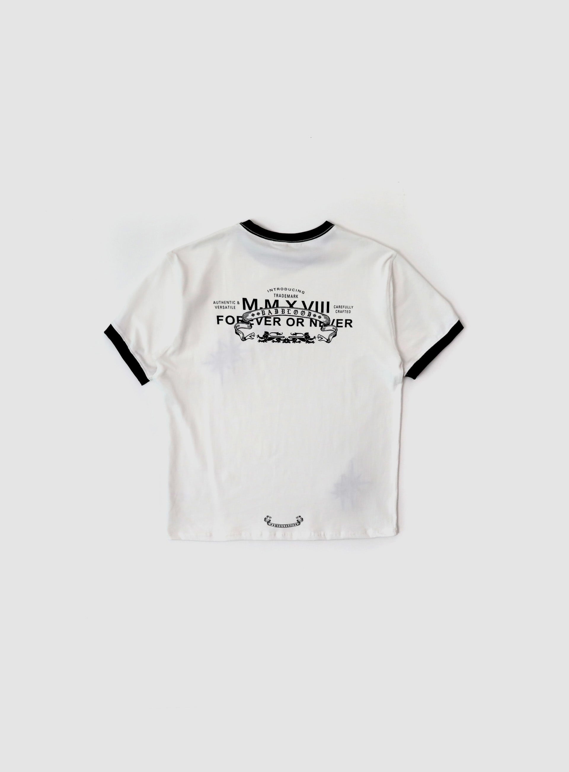 Badblood Cosmo Multi Patch Ringer T-Shirt - White