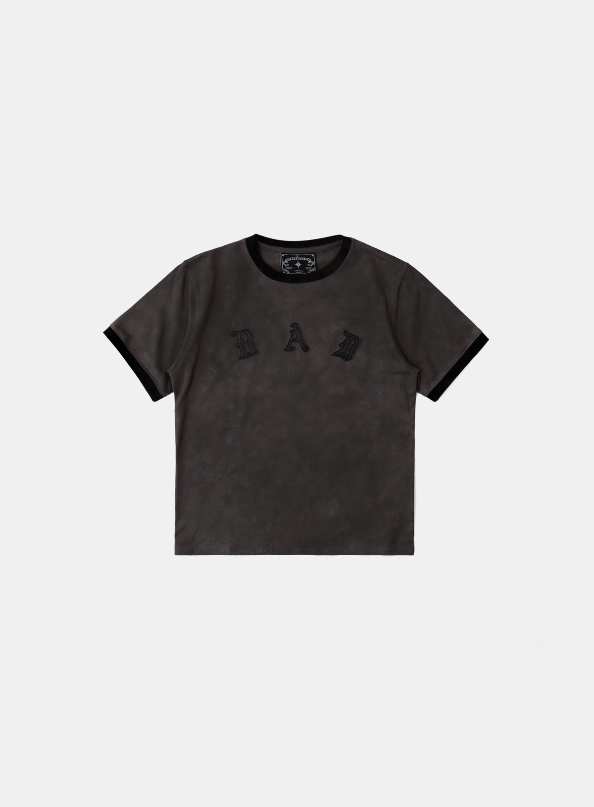 Badblood Cosmo Bad Patch Ringer T-Shirt - Charcoal
