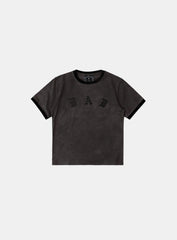 Badblood Cosmo Bad Patch Ringer T-Shirt - Charcoal
