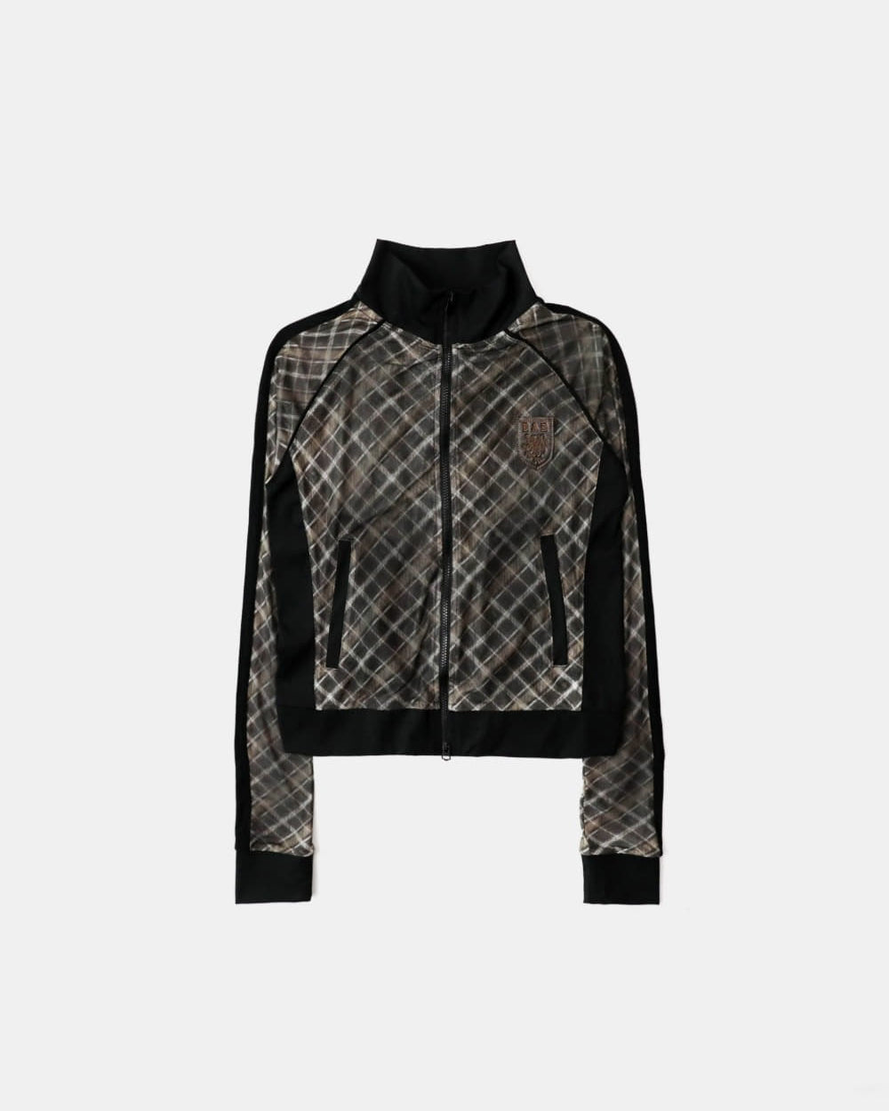 Badblood Vintage Club Track Zip-Up Check Brown