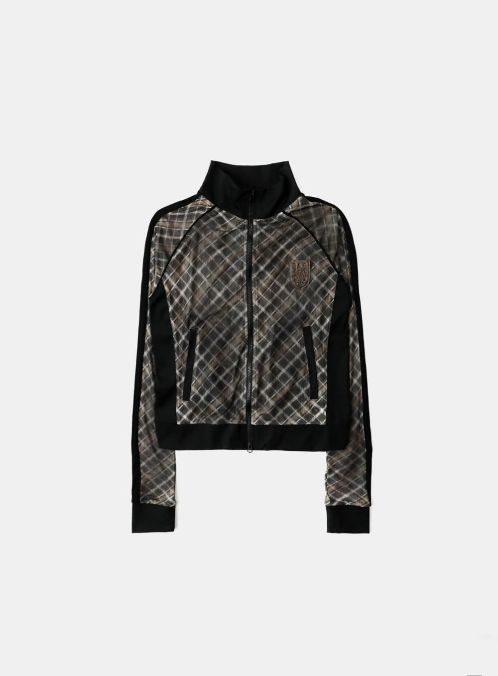 Badblood Vintage Club Track Zip-Up Check Brown