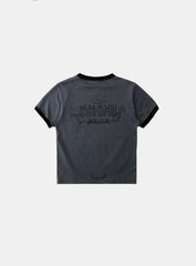 Badblood Cosmo Multi Patch Ringer T-Shirt - Charcoal
