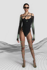 Badblood Stella Multi String Bodysuit Black
