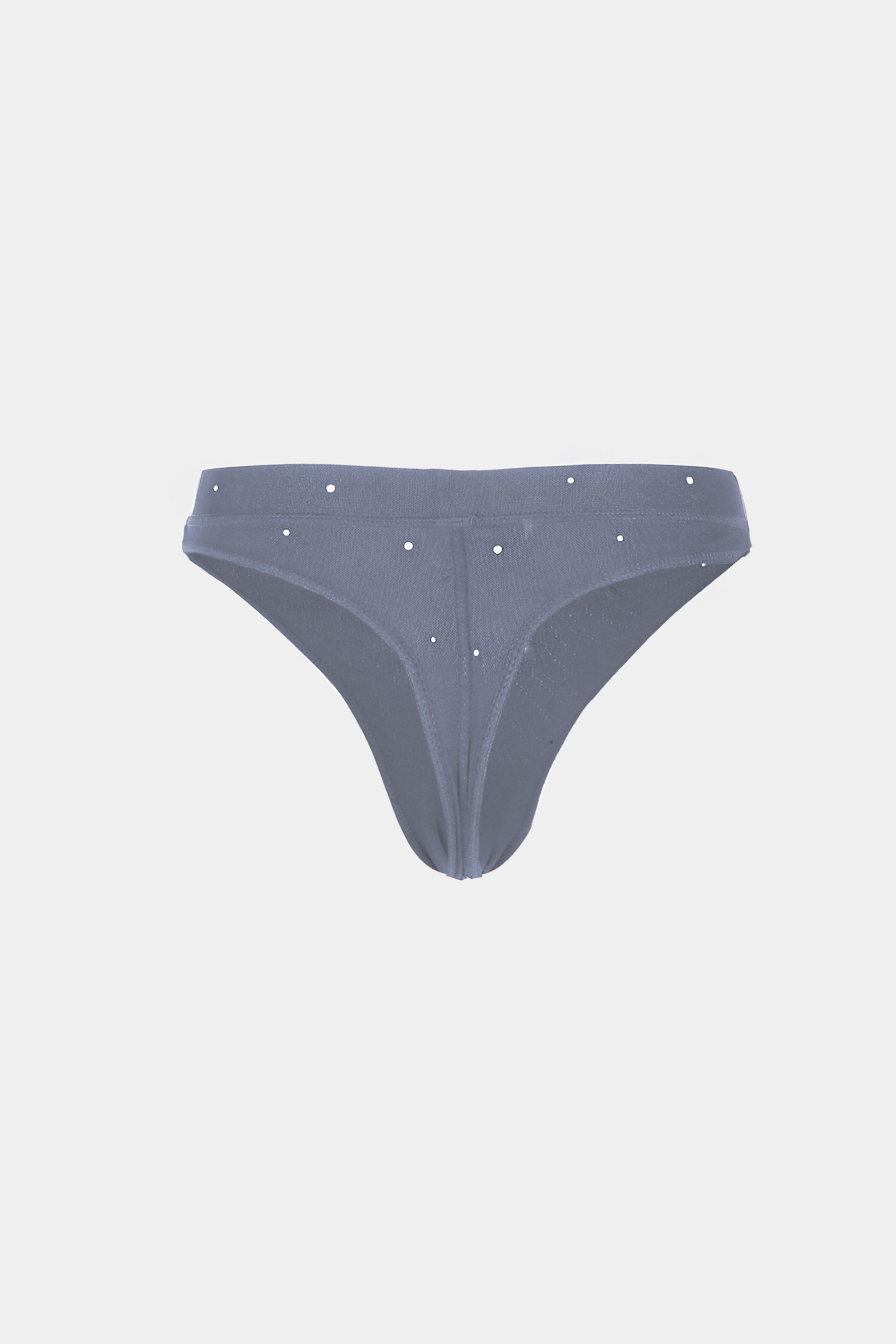Badblood Galaxy Rhinestone Mesh Thong Dusty Blue