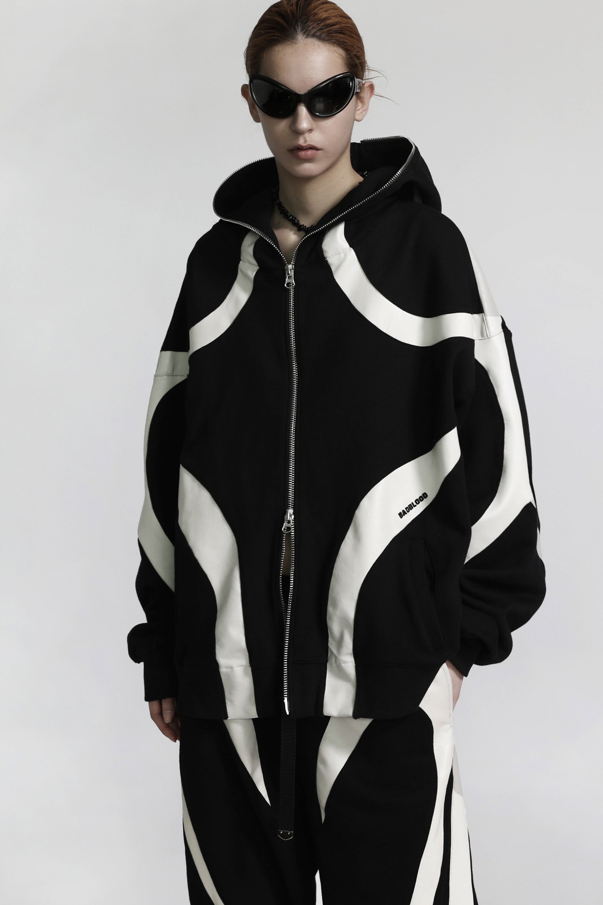 Badblood Duncan Full Zip Hood Large Fit Black