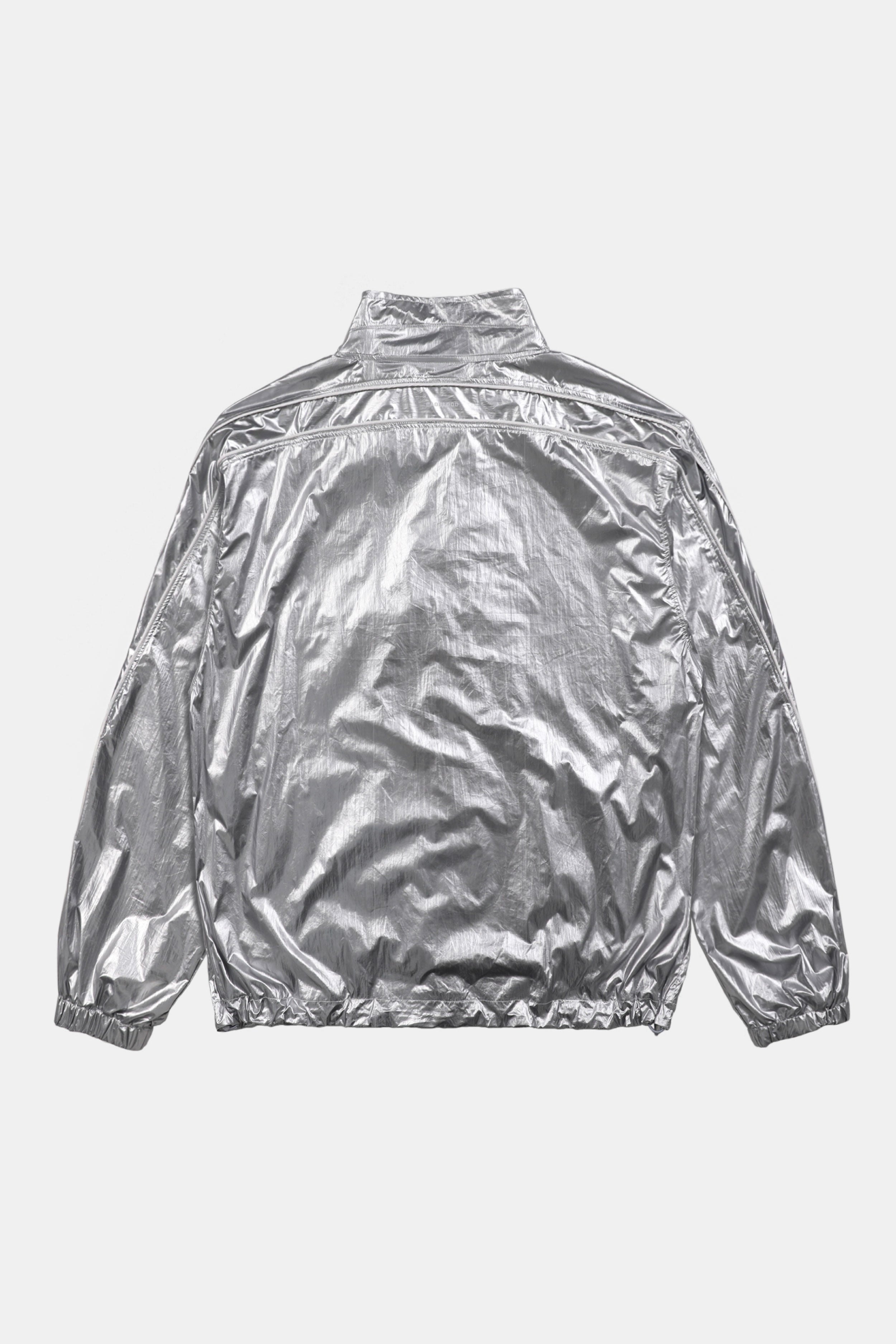 Badblood Spiral Nylon Track Jacket Large Fit Silver