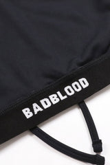 Badblood Small Logo Off Shoulder 1/2 Tee Bra Black