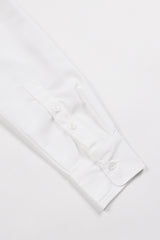 Badblood Ellipse Zip-up Cropped Shirt White