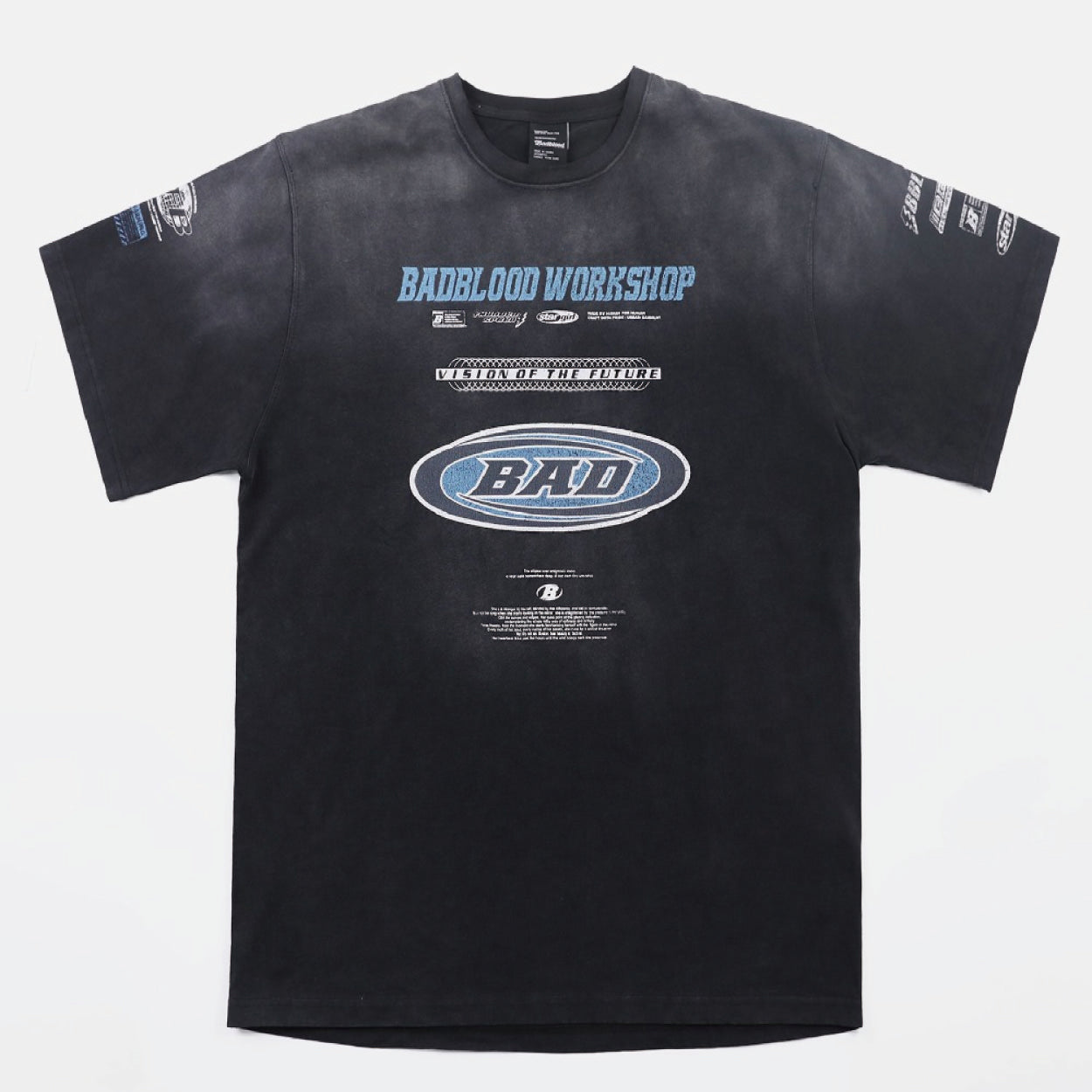 Badblood F2 Old Effect T-Shirt Black/Blue