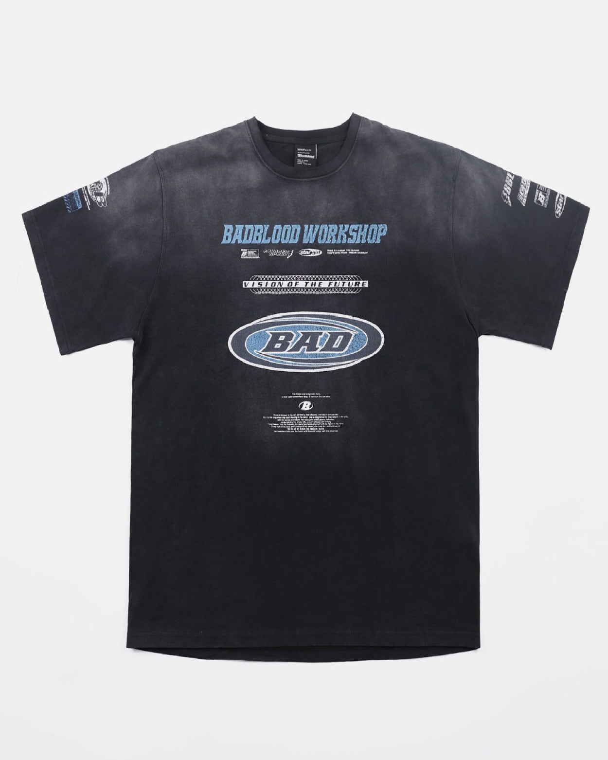 Badblood F2 Old Effect T-Shirt Black/Blue