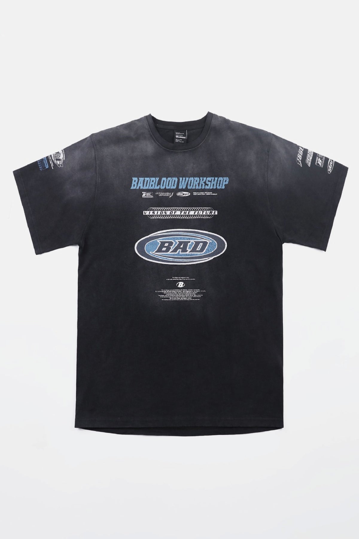 Badblood F2 Old Effect T-Shirt Black/Blue