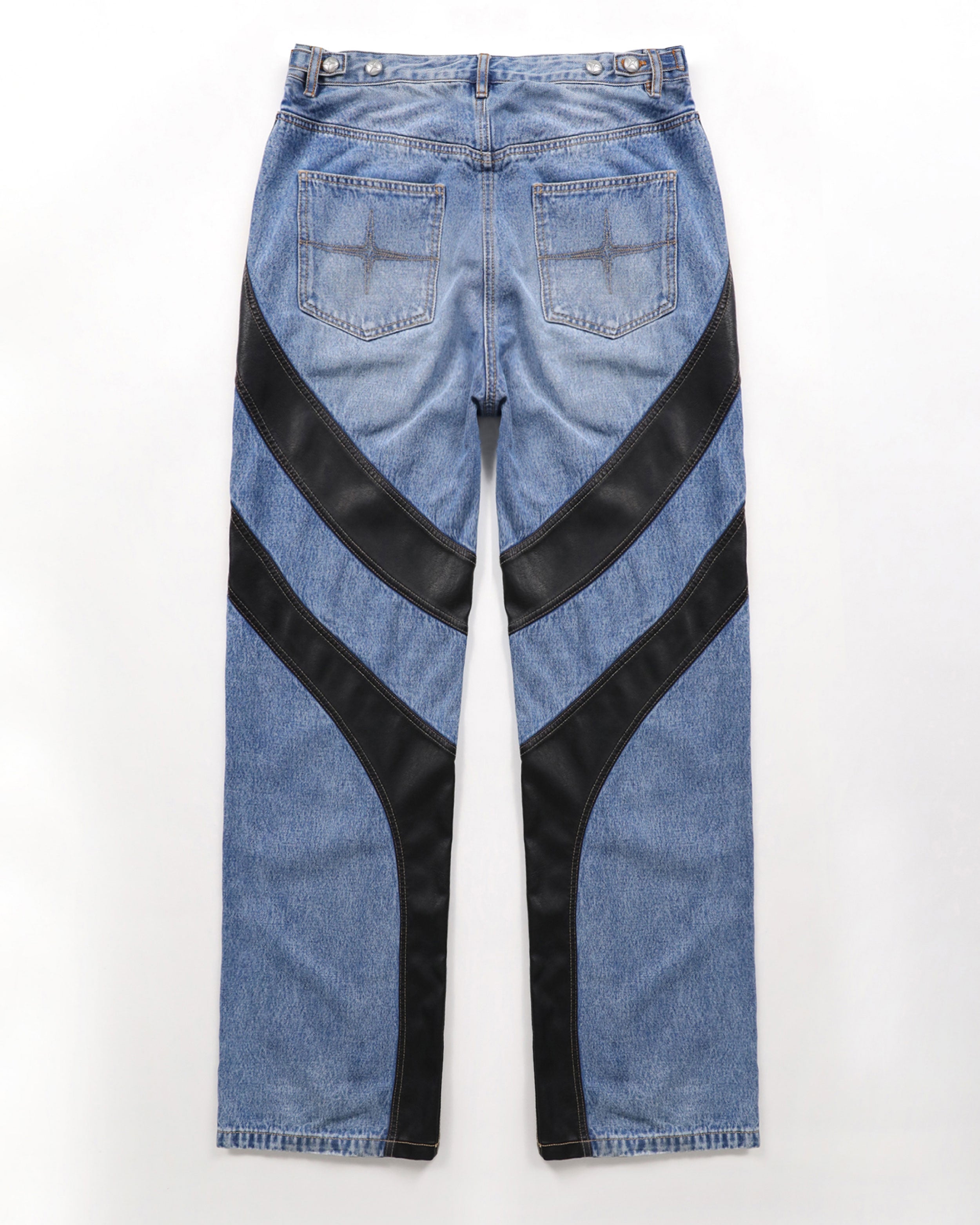 Badblood Duncan Denim Pants Relaxed Fit - Blue/Black