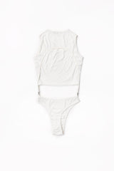 Badblood  Layered Tank Bodysuit White