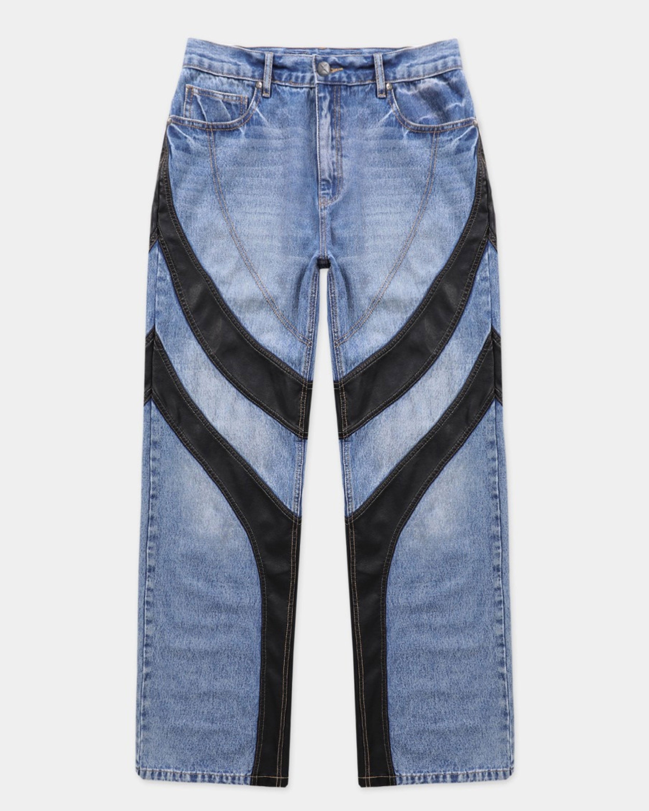Badblood Duncan Denim Pants Relaxed Fit - Blue/Black