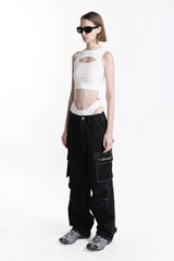 Badblood  Layered Tank Bodysuit White