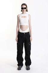 Badblood  Layered Tank Bodysuit White