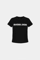 Badblood Studded Logo Short Sleeve Slim Fit Black