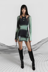 Badblood Halo Tank Mini Dress Green