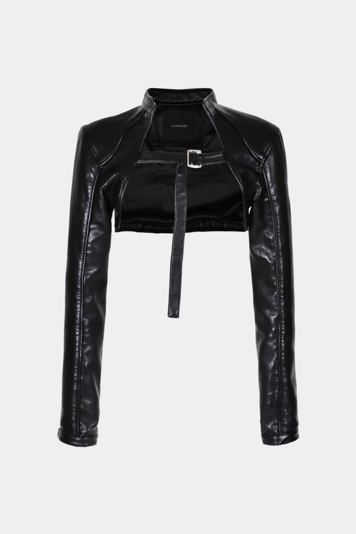 Badblood Leather Bolero Slim Fit Black