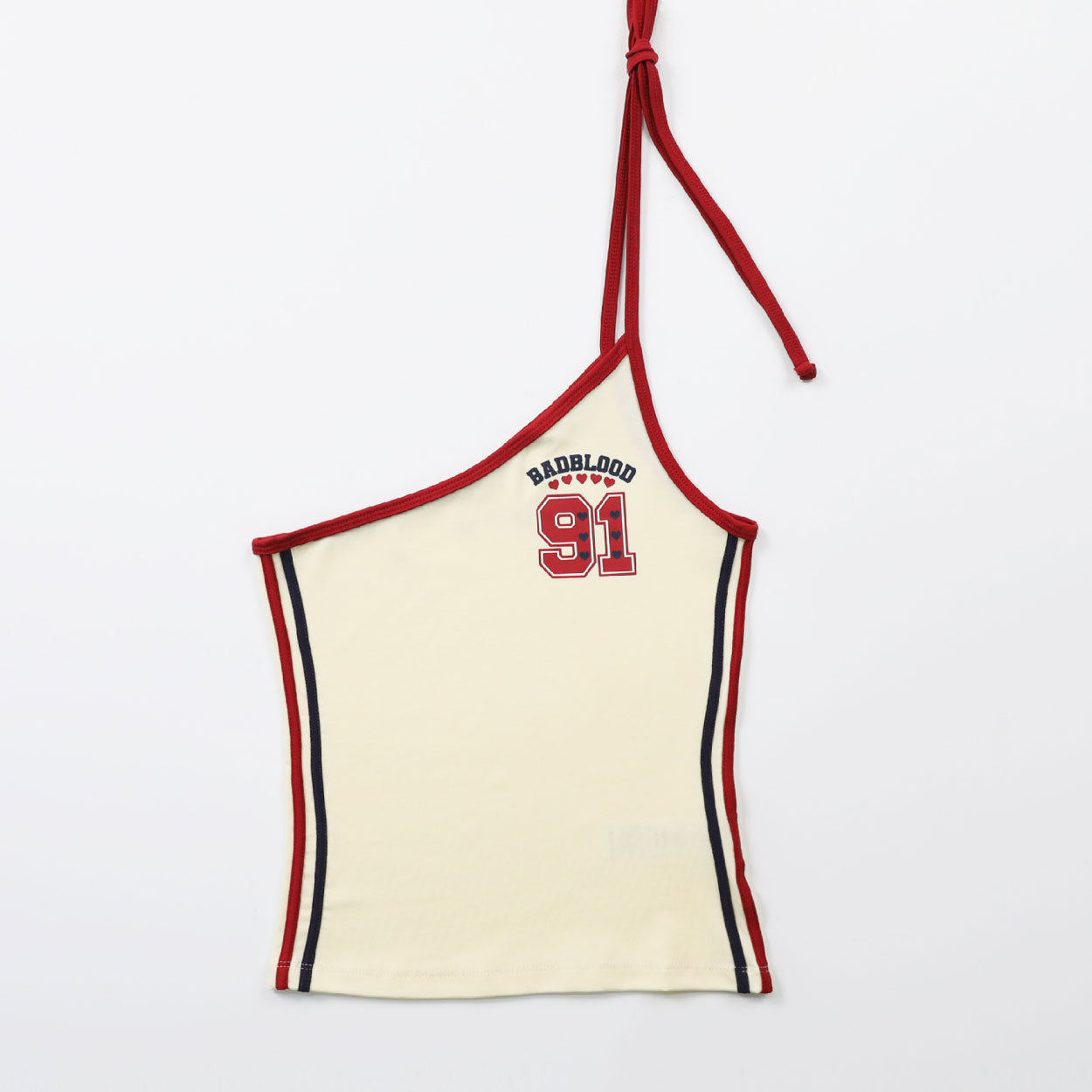 Badblood Cindy One Shoulder Tank Cream