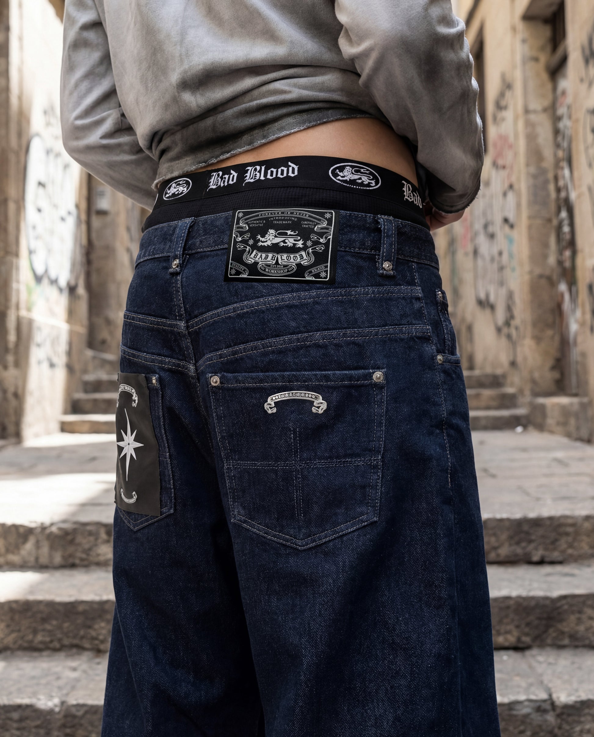 Badblood Viper 301 Semi-Curved Pants - Blue Denim