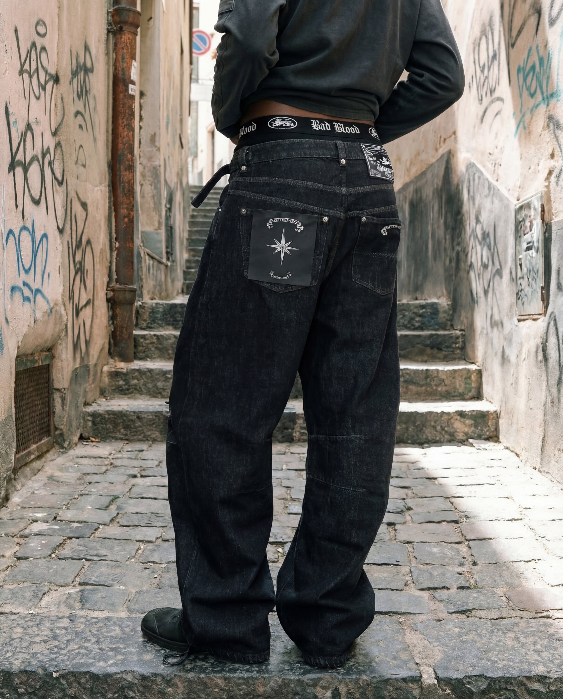 Badblood Viper 301 Semi-Curved Pants - Black Denim