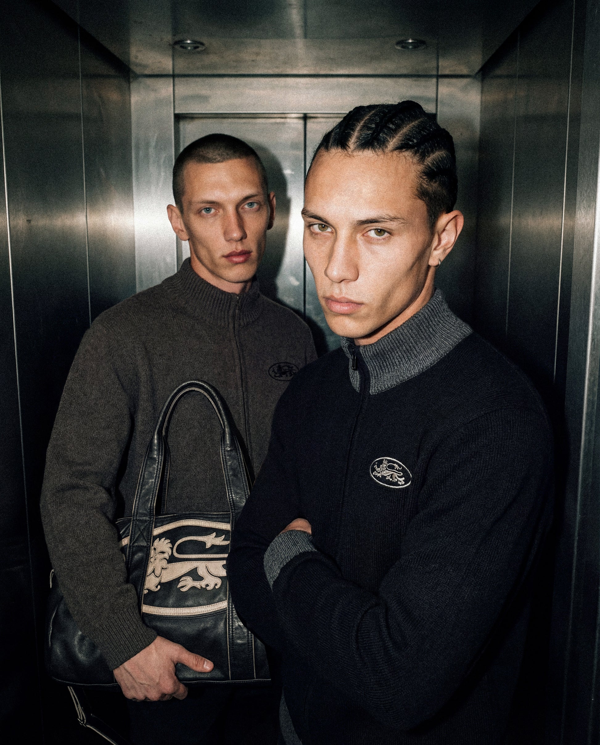 Badblood Billy Old Effect 2 Way Large Duffel Bag - Khaki Black