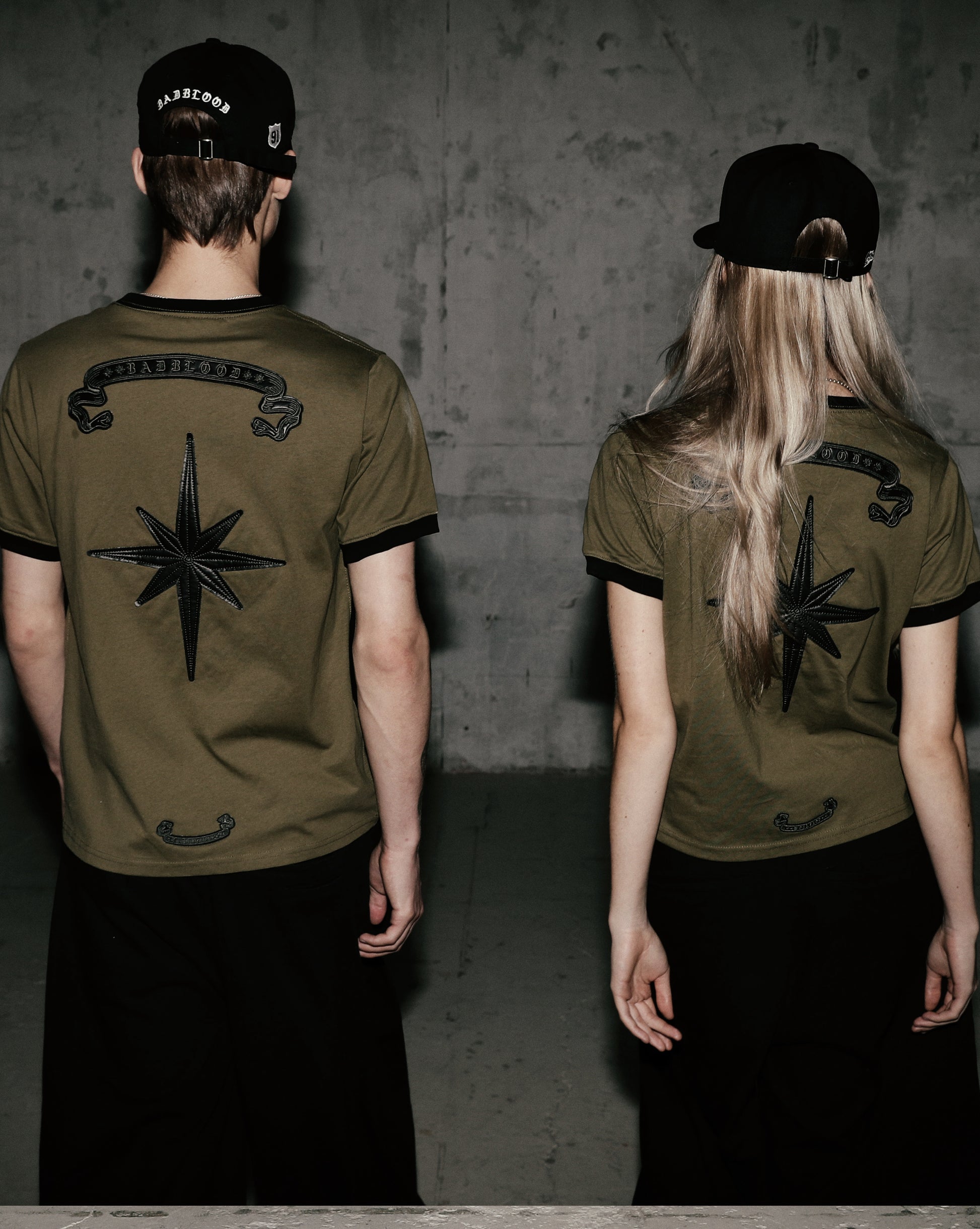 Badblood Cosmo Bad Patch Ringer T-Shirt - Khaki
