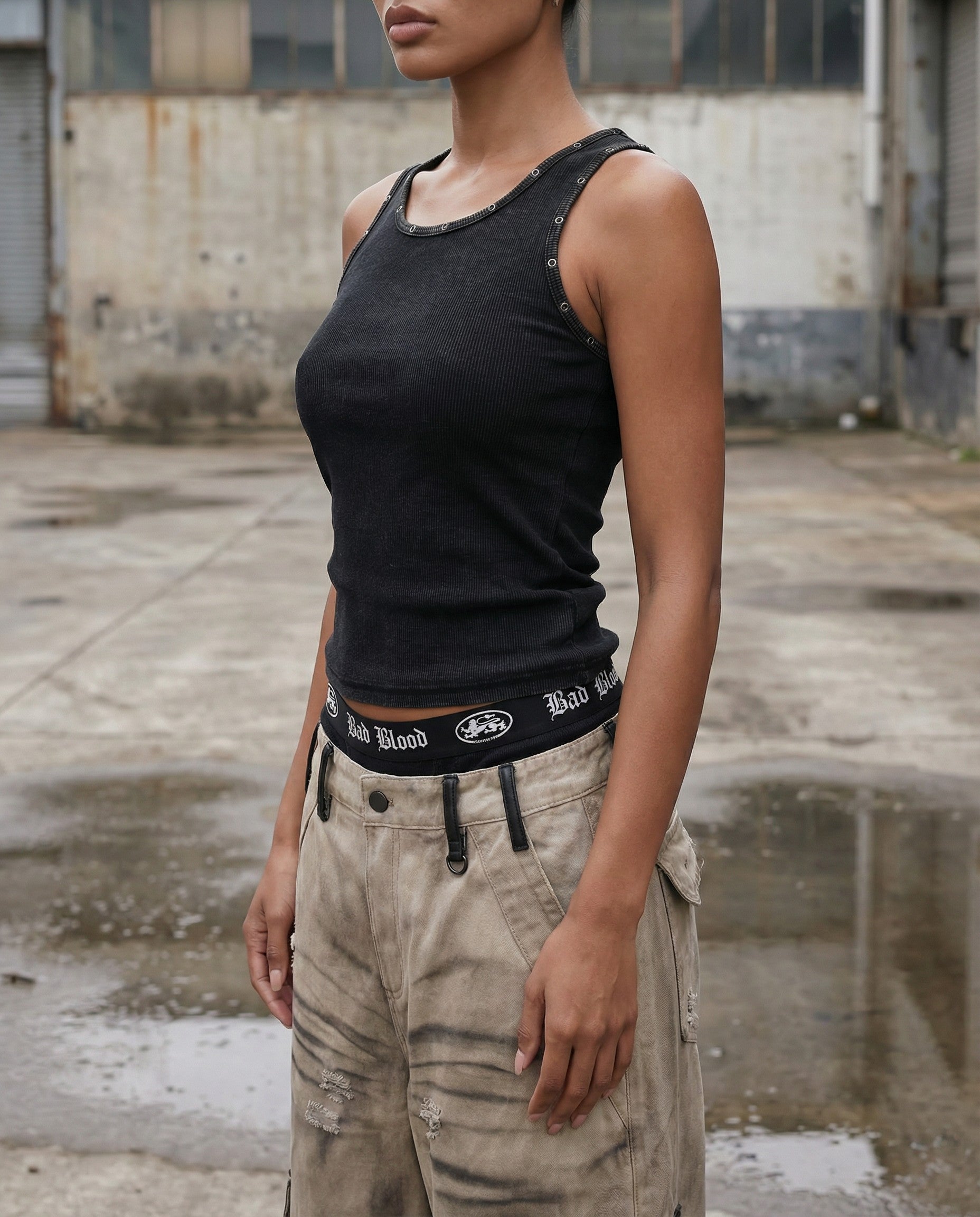 Badblood Viper Cotton Rib Tank 01 - Black