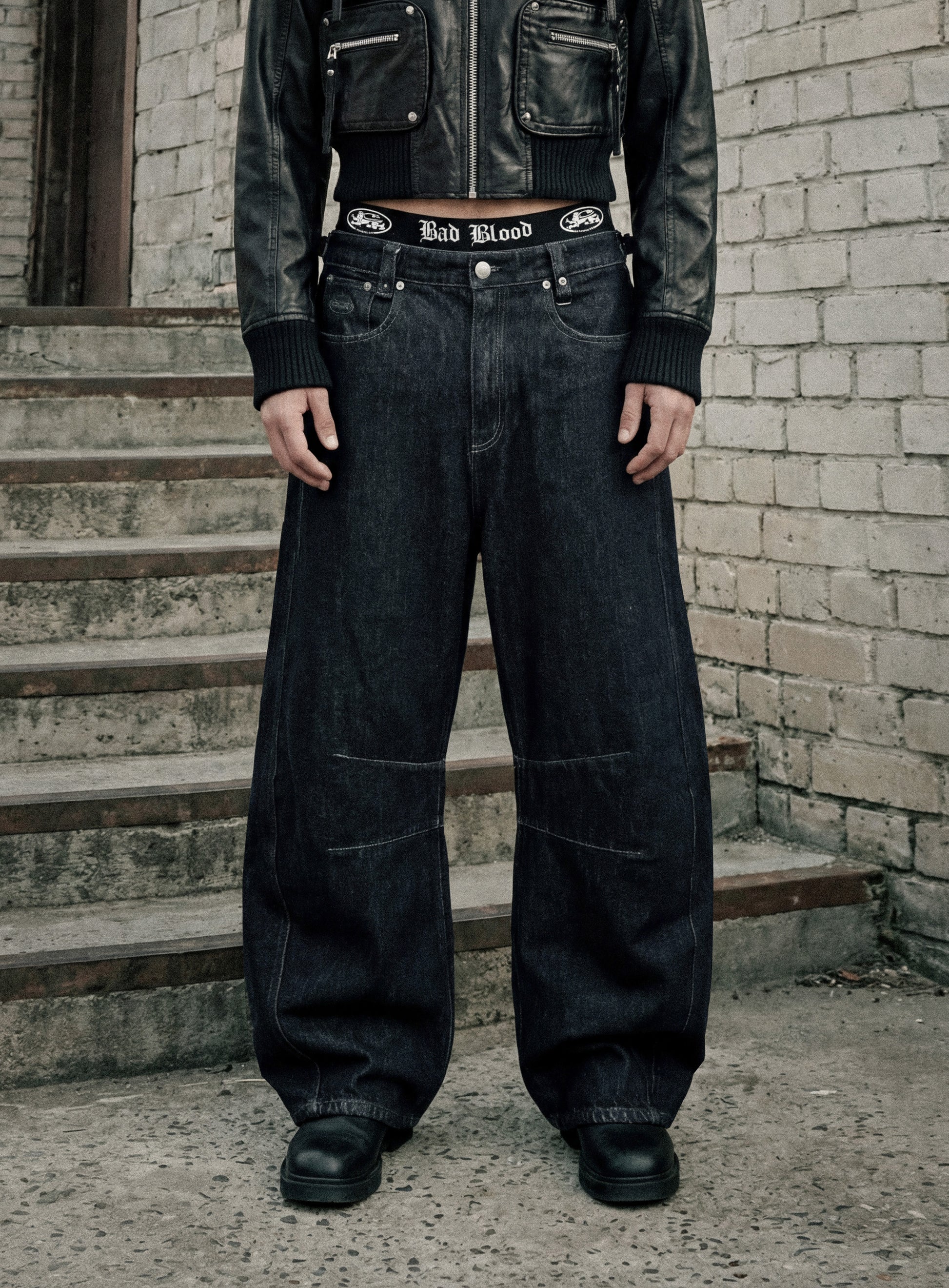 Badblood Viper 301 Semi-Curved Pants - Black Denim