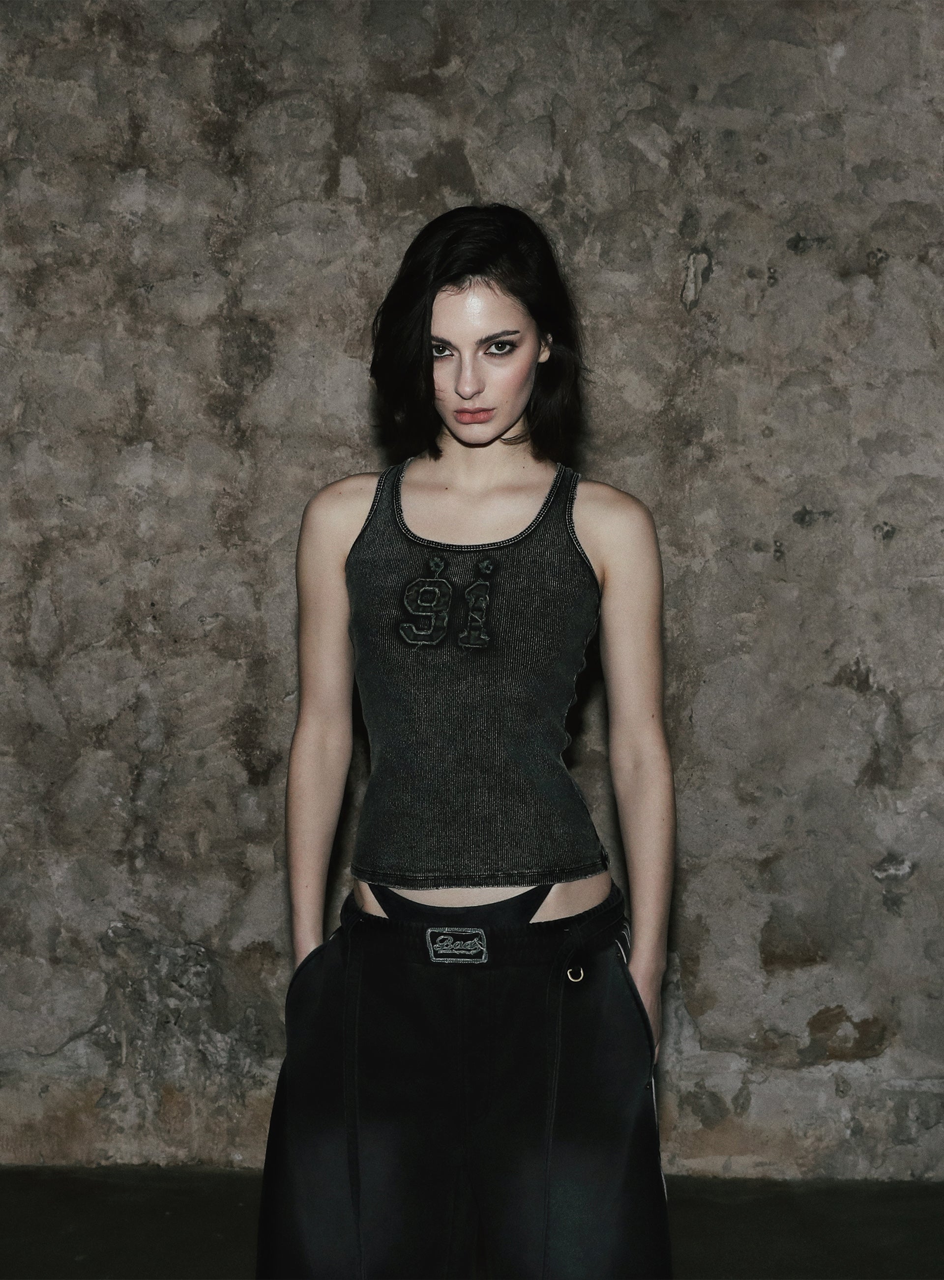 Badblood  Rusty Denim Tank Top Black