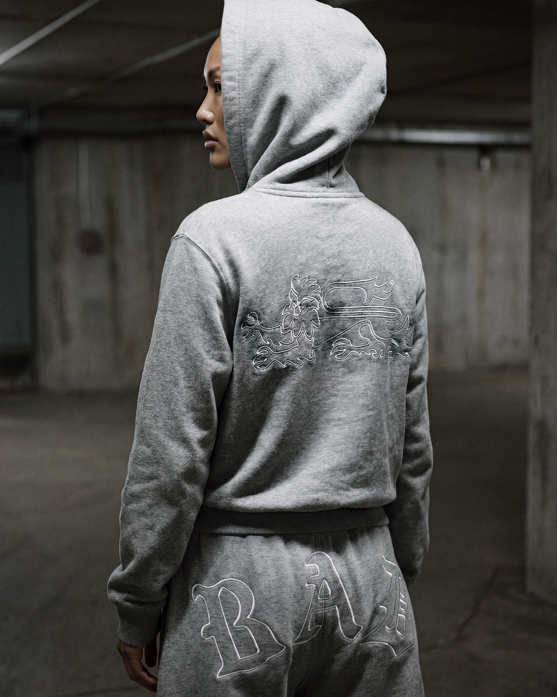 Badblood Titan Stroke Baggy Joggers - Gray