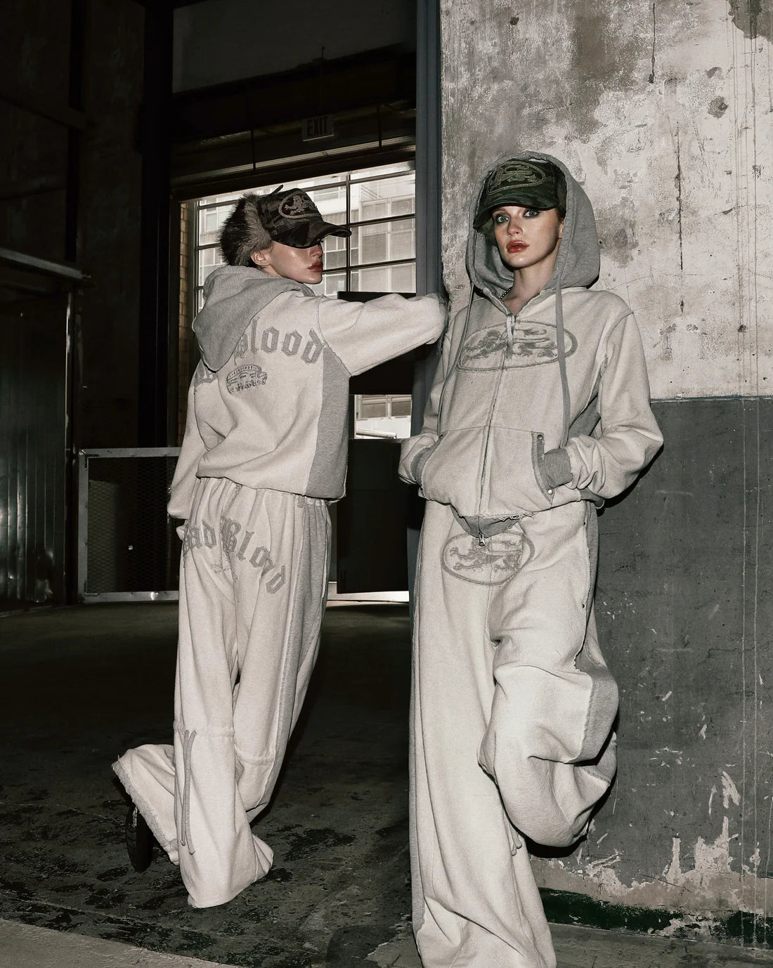 Badblood Mystic Capsule Hooded Zip-Up - Inside Out Gray