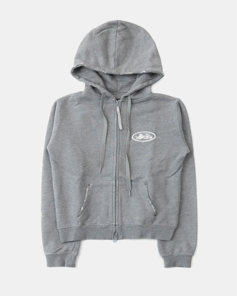 Badblood Mystic Capsule Hooded Zip-Up - Medium Gray